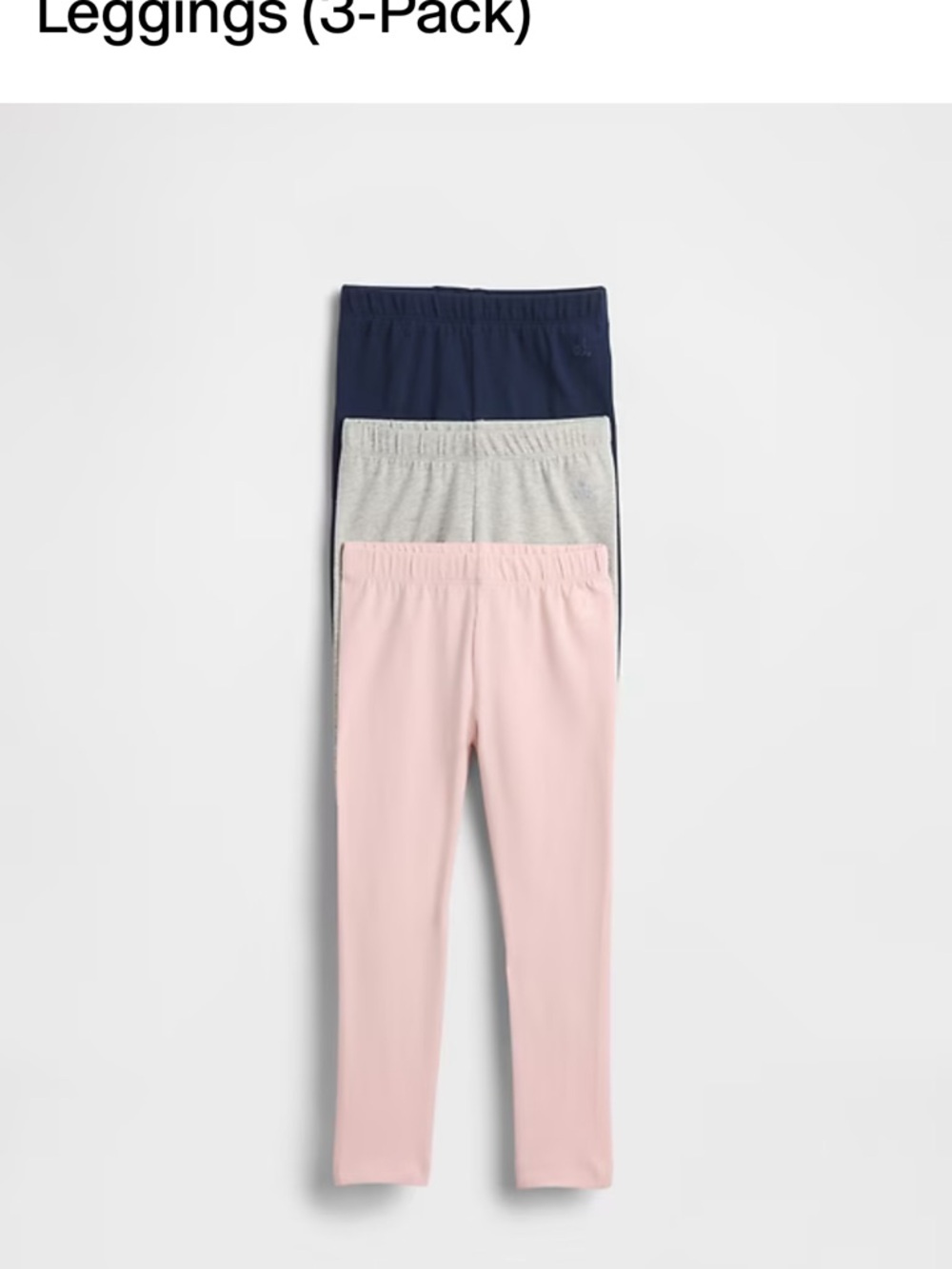 GAP 3-Pack Kids Leggings - Pink, Gray & Navy - NWT 18-24 Months